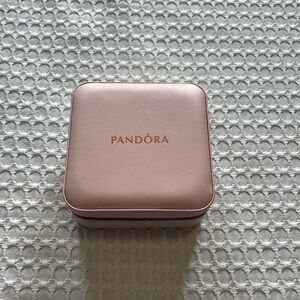 Pandora travel jewelry box for bracelets, necklaces and rings and earrings. Pink